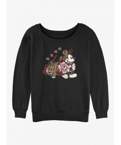 Disney Mickey Mouse New Year Mickey Girls Slouchy Sweatshirt $10.92 Sweatshirts