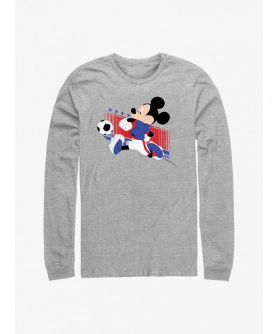 Disney Mickey Mouse Usa Kick Long-Sleeve T-Shirt $9.74 T-Shirts