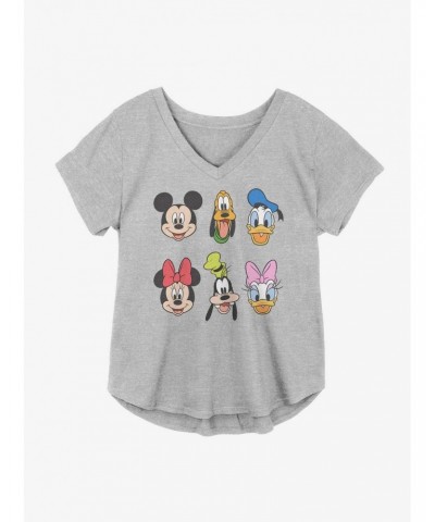 Disney Mickey Mouse Classic Friends Faces Girls Plus Size T-Shirt $7.63 T-Shirts