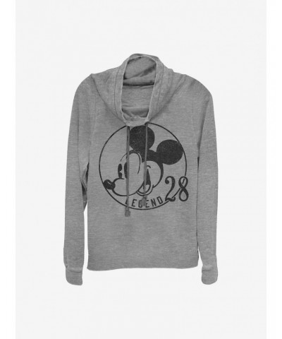 Disney Mickey Mouse 1928 Legend Cowlneck Long-Sleeve Girls Top $15.45 Tops
