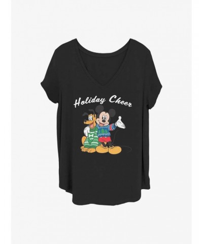 Disney Mickey Mouse Holiday Cheer Girls T-Shirt Plus Size $6.94 T-Shirts