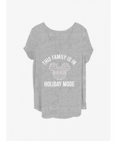 Disney Mickey Mouse Family Holiday Mode Girls T-Shirt Plus Size $8.09 T-Shirts