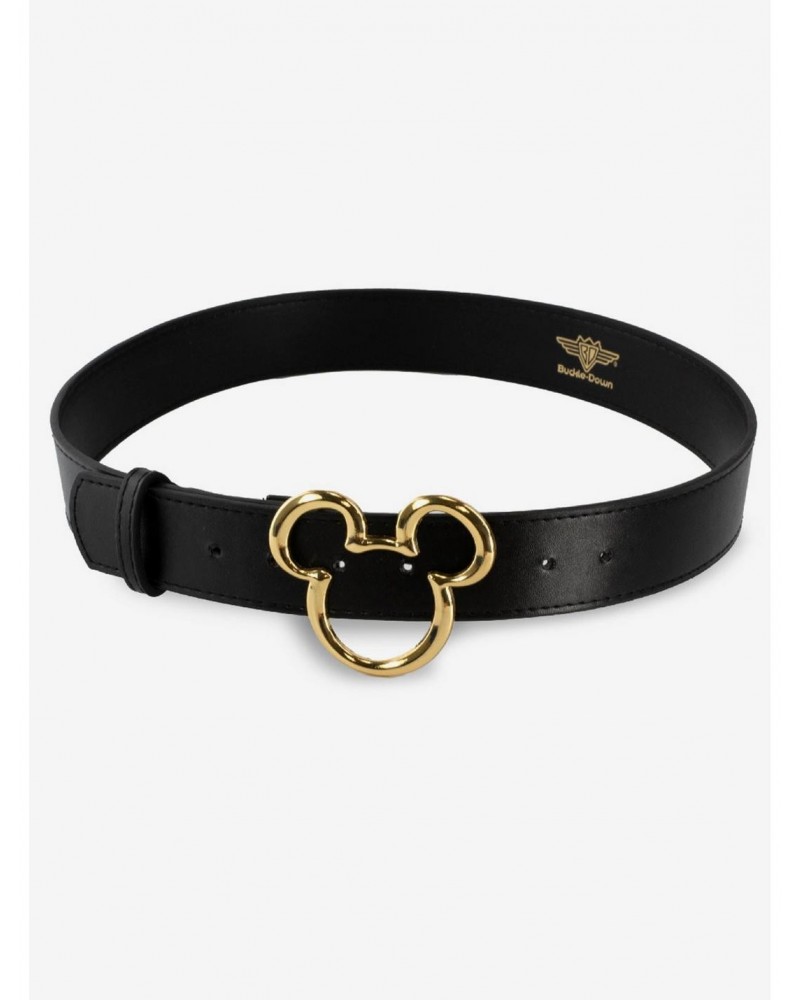 Disney Mickey Mouse Mickey Ears Gold Cast Buckle Belt $5.89 Belts