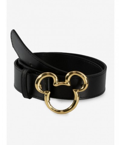 Disney Mickey Mouse Mickey Ears Gold Cast Buckle Belt $5.89 Belts