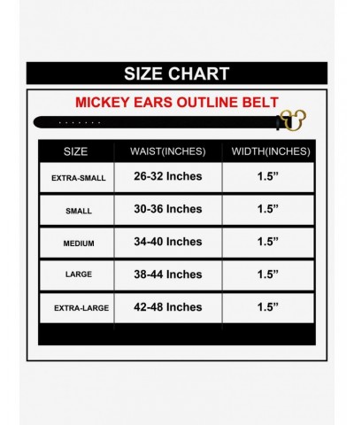 Disney Mickey Mouse Mickey Ears Gold Cast Buckle Belt $5.89 Belts