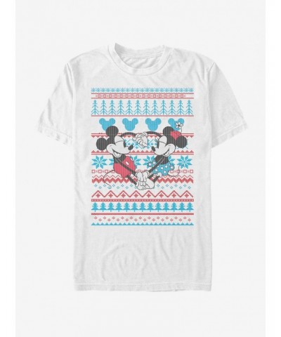 Disney Mickey Mouse Holiday Mickey & Minnie Sweater T-Shirt $9.56 T-Shirts