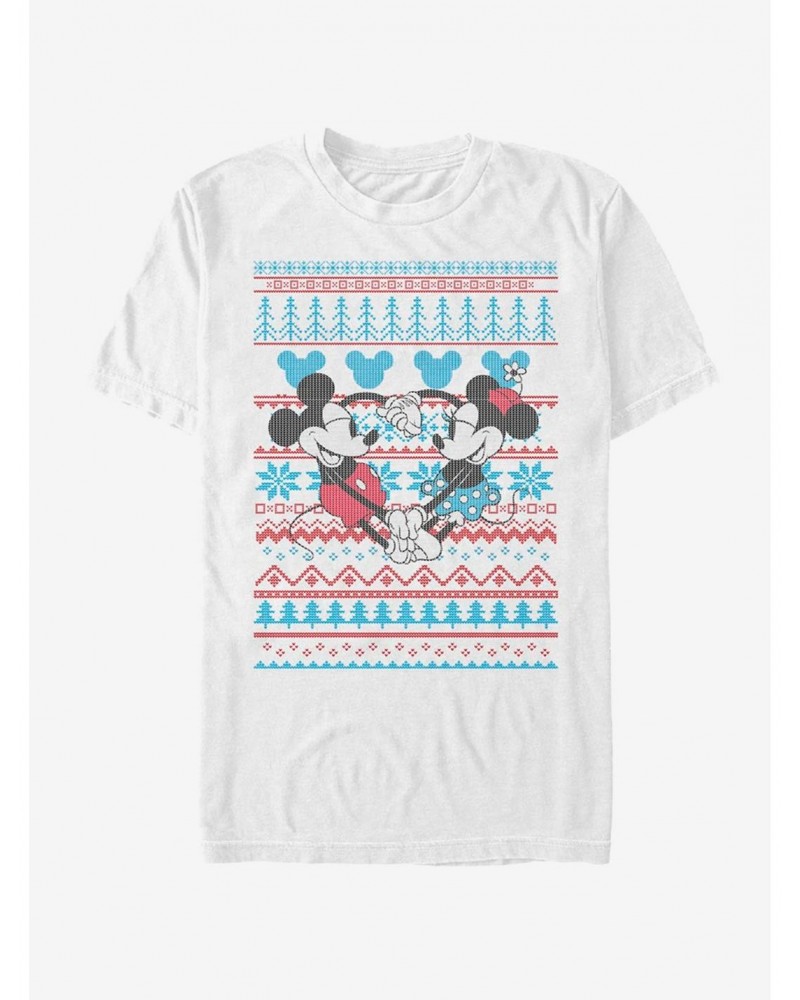 Disney Mickey Mouse Holiday Mickey & Minnie Sweater T-Shirt $9.56 T-Shirts