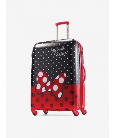 Disney Minnie Mouse Red Bow 28 Inch Spinner Hardside Luggage $85.96 Luggage