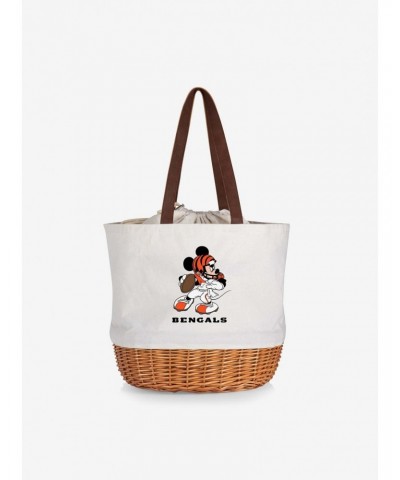 Disney Mickey Mouse NFL Cincinnati Bengals Canvas Willow Basket Tote $24.66 Totes