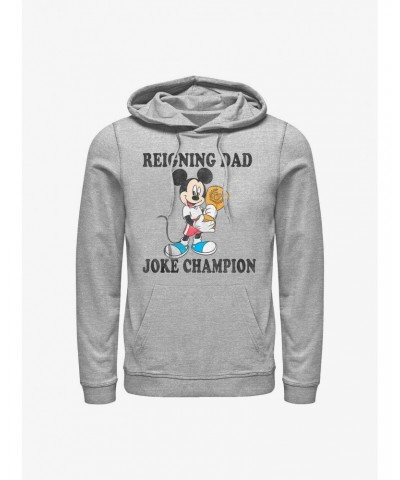 Disney Mickey Mouse Reigning Dad Joke Champion Hoodie $13.65 Hoodies