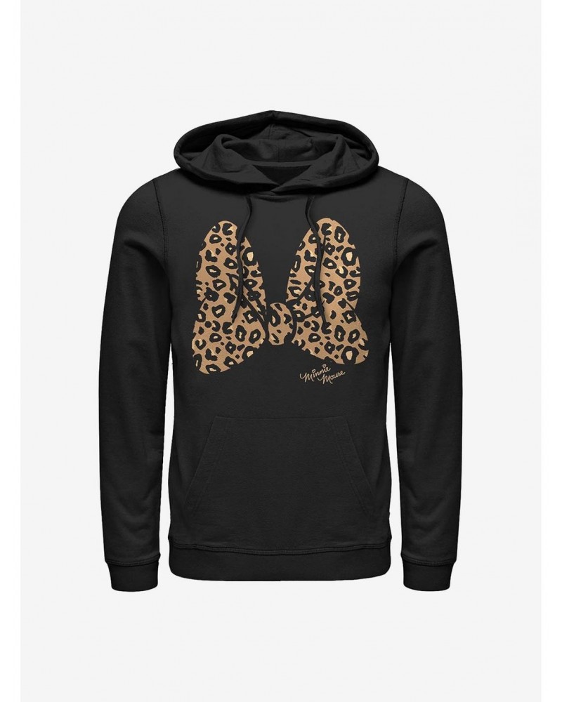 Disney Minnie Mouse Animal Print Bow Hoodie $13.65 Hoodies