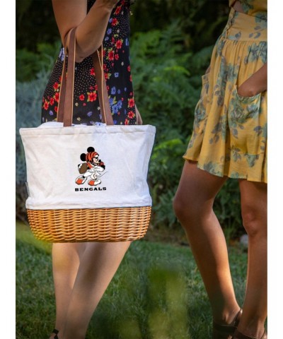 Disney Mickey Mouse NFL Cincinnati Bengals Canvas Willow Basket Tote $24.66 Totes