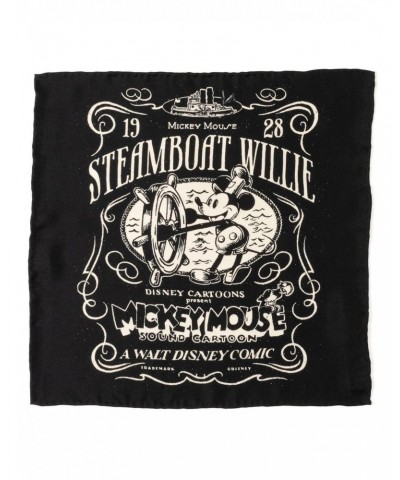 Disney100 Steamboat Willie Black Pocket Square $17.10 Squares