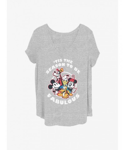 Disney Mickey Mouse Fabulous Holiday Girls T-Shirt Plus Size $11.56 T-Shirts