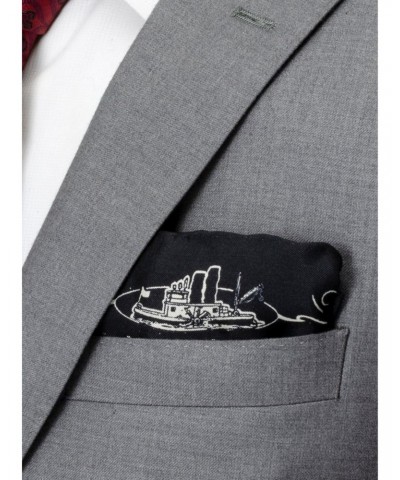 Disney100 Steamboat Willie Black Pocket Square $17.10 Squares