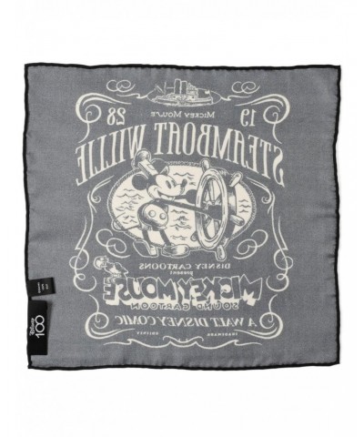 Disney100 Steamboat Willie Black Pocket Square $17.10 Squares