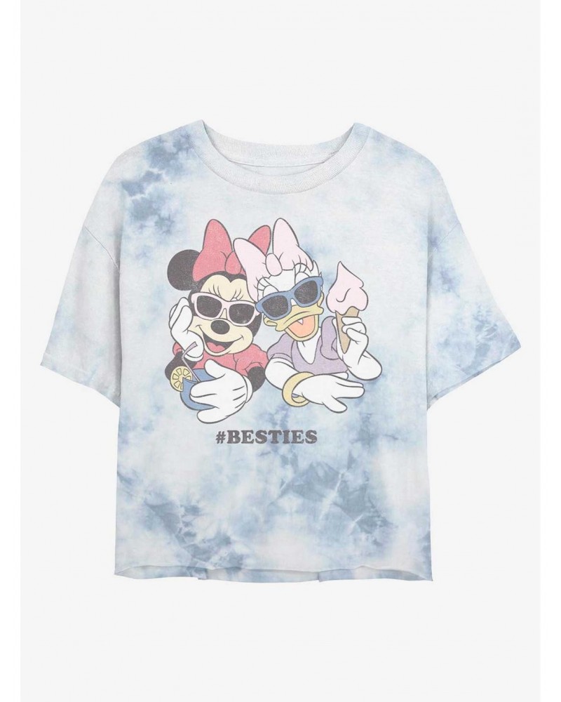 Disney Minnie Mouse Besties Minnie and Daisy Tie-Dye Girls Crop T-Shirt $7.86 T-Shirts
