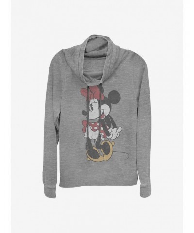 Disney Minnie Mouse Classic Vintage Minnie Cowlneck Long-Sleeve Girls Top $11.49 Tops