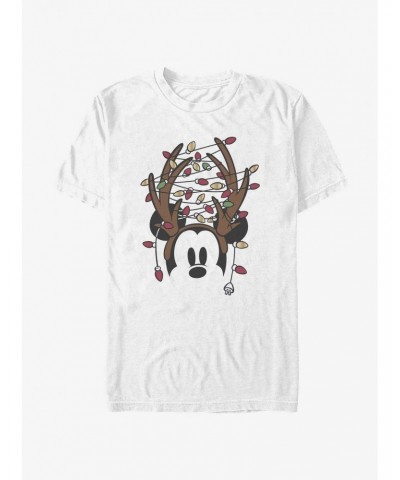 Disney Mickey Mouse Christmas Light Antlers T-Shirt $8.03 T-Shirts