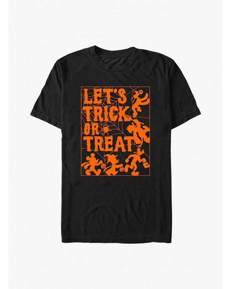 Disney Mickey Mouse Let's Trick or Treat Spiderweb T-Shirt $8.80 T-Shirts