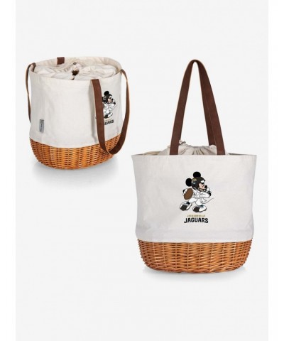 Disney Mickey Mouse NFL Jacksonville Jaguars Canvas Willow Basket Tote $28.56 Totes
