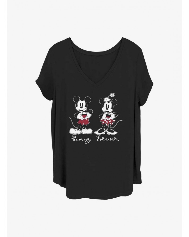 Disney Mickey Mouse Always Forever Girls T-Shirt Plus Size $6.94 T-Shirts