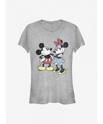 Disney Mickey Mouse Mickey Minnie Retro Girls T-Shirt $7.77 T-Shirts