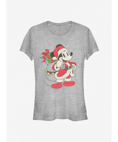 Disney Mickey Mouse Christmas Santa Classic Girls T-Shirt $5.98 T-Shirts