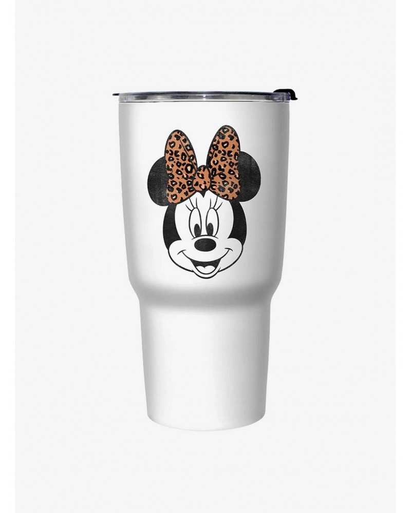 Disney Mickey Mouse Minnie Leopard Bow Travel Mug $8.61 Mugs