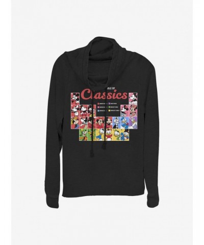 Disney Mickey Mouse Classic Periodic Cowlneck Long-Sleeve Girls Top $13.29 Tops