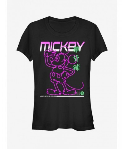 Disney Mickey Mouse Street Glow Girls T-Shirt $8.76 T-Shirts