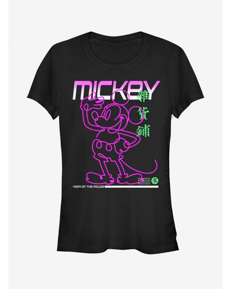 Disney Mickey Mouse Street Glow Girls T-Shirt $8.76 T-Shirts