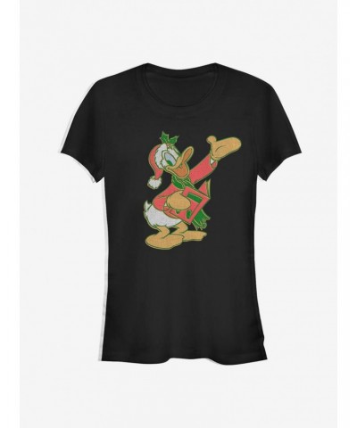 Disney Donald Duck Holiday Caroler Classic Girls T-Shirt $7.97 T-Shirts