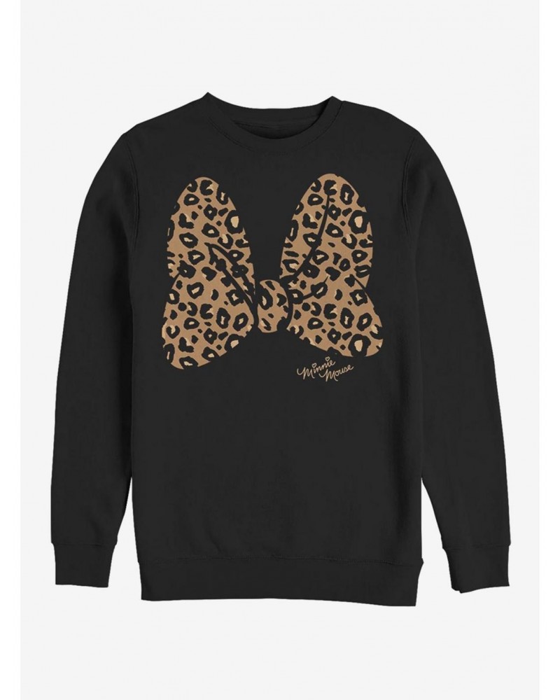 Disney Mickey Mouse Animal Print Bow Sweatshirt $14.76 Sweatshirts