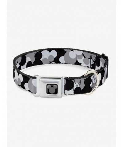 Disney Mickey Mouse Head Stacked Seatbelt Buckle Dog Collar $8.47 Pet Collars