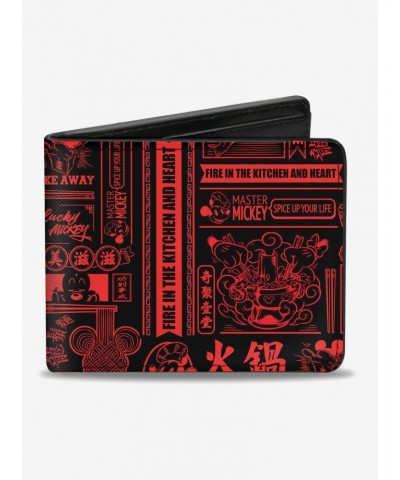 Disney Mickey Mouse Tasting China Collage Bi-fold Wallet $6.90 Wallets