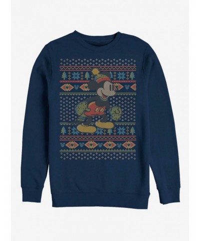 Disney Mickey Mouse Holiday Vintage Mickey Sweater Crew Sweatshirt $9.45 Sweatshirts