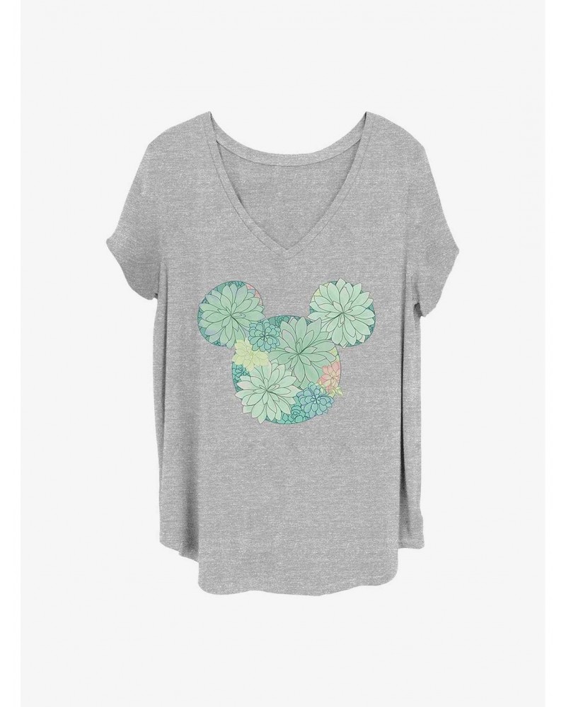 Disney Mickey Mouse Succulents Girls T-Shirt Plus Size $11.33 T-Shirts