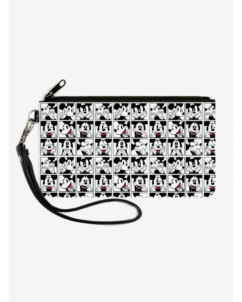 Disney Mickey Mouse Blocks Canvas Zip Clutch Wallet $8.57 Wallets