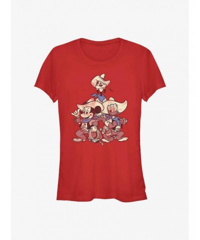 Disney Mickey Mouse Vintage Cowboys Girls T-Shirt $8.96 T-Shirts