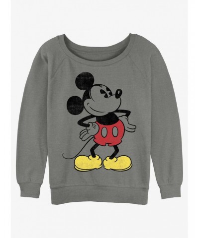 Disney Mickey Mouse Classic Vintage Mickey Girls Slouchy Sweatshirt $12.69 Sweatshirts