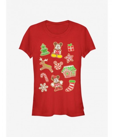 Disney Mickey Mouse Holiday Gingerbread Classic Girls T-Shirt $9.36 T-Shirts