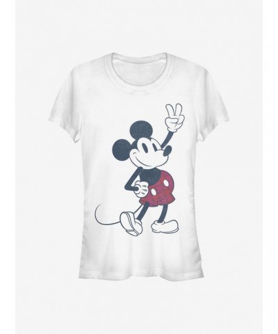 Disney Mickey Mouse Plaid Mickey Girls T-Shirt $8.96 T-Shirts