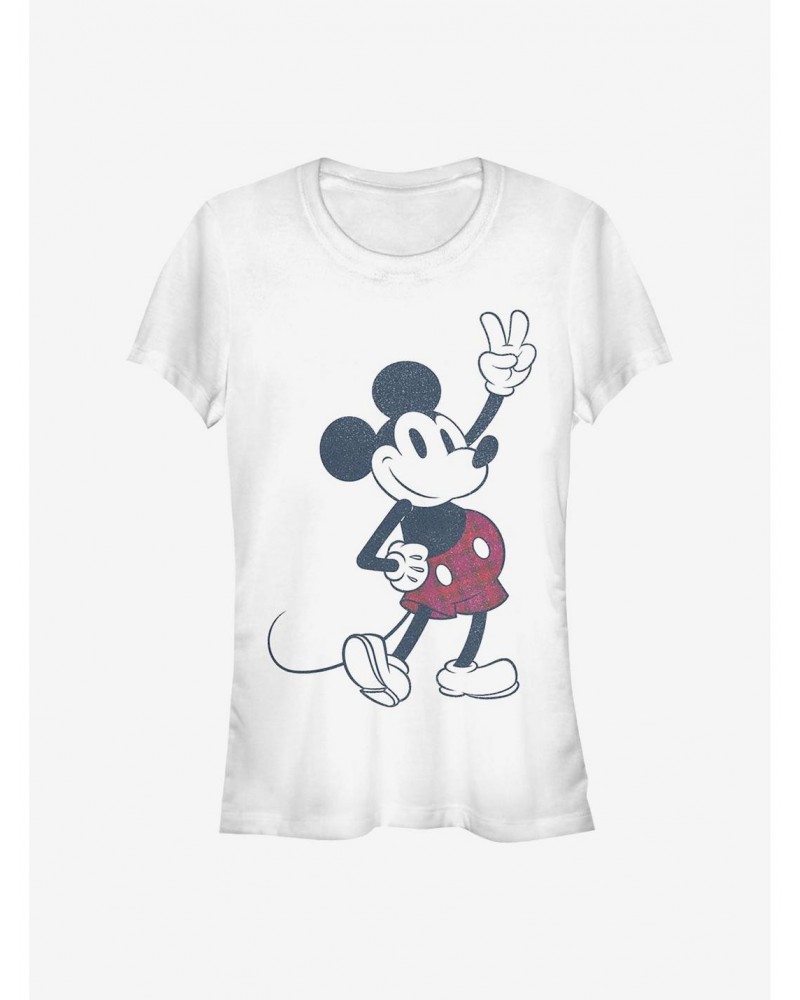 Disney Mickey Mouse Plaid Mickey Girls T-Shirt $8.96 T-Shirts