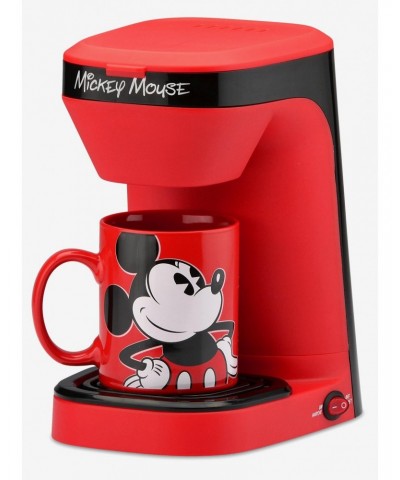 Disney Mickey Mouse 1-Cup Coffee Maker with Mug $12.55 Mugs