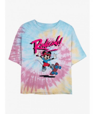 Disney Mickey Mouse Rad Mickey Tie Dye Crop Girls T-Shirt $7.10 T-Shirts