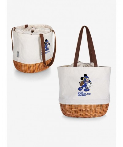 Disney Mickey Mouse NFL Los Angeles Rams Canvas Willow Basket Tote $22.07 Totes