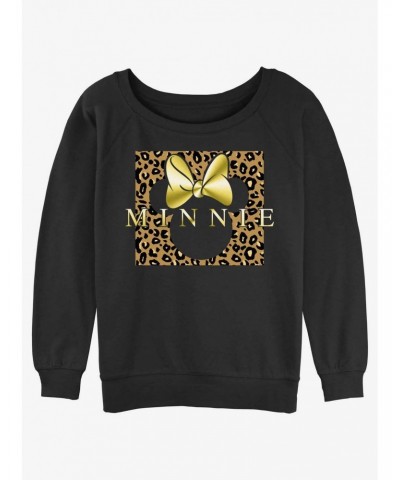 Disney Minnie Mouse Leopard Minnie Girls Slouchy Sweatshirt $12.10 Sweatshirts