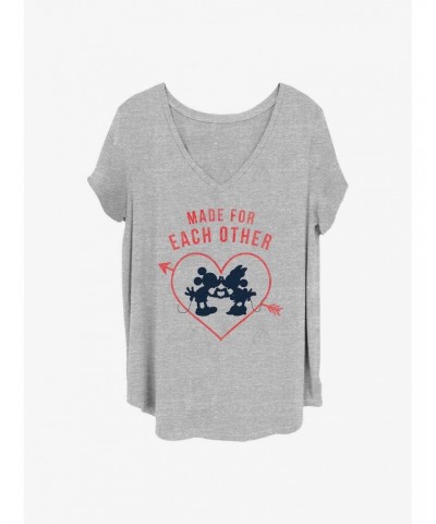 Disney Mickey Mouse Made For Each Other Girls T-Shirt Plus Size $10.87 T-Shirts