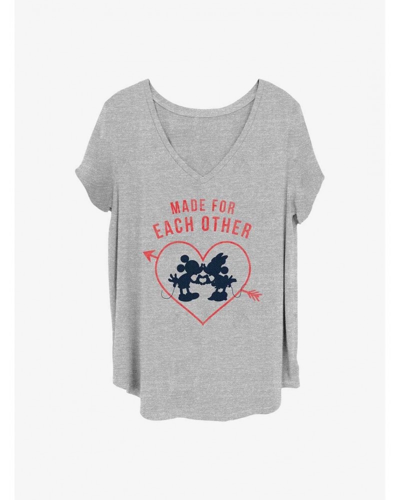 Disney Mickey Mouse Made For Each Other Girls T-Shirt Plus Size $10.87 T-Shirts